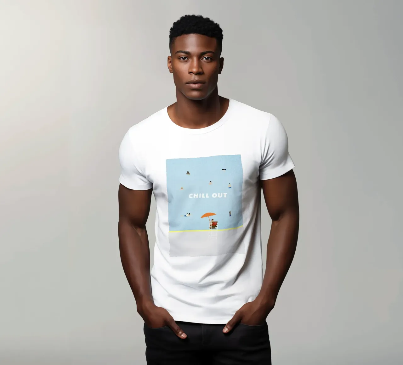 chill out - summer pool t-shirt da natural neutral