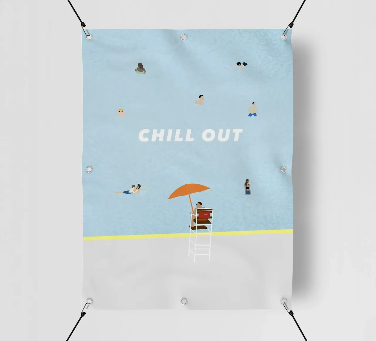chill out - summer pool telo in pvc da natural neutral