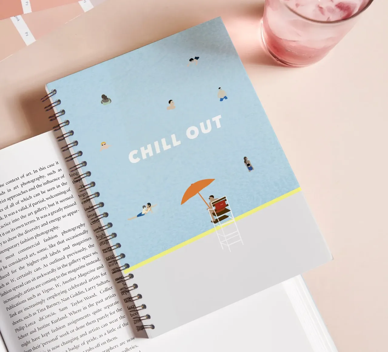 chill out - summer pool spiral notebook by natural neutral