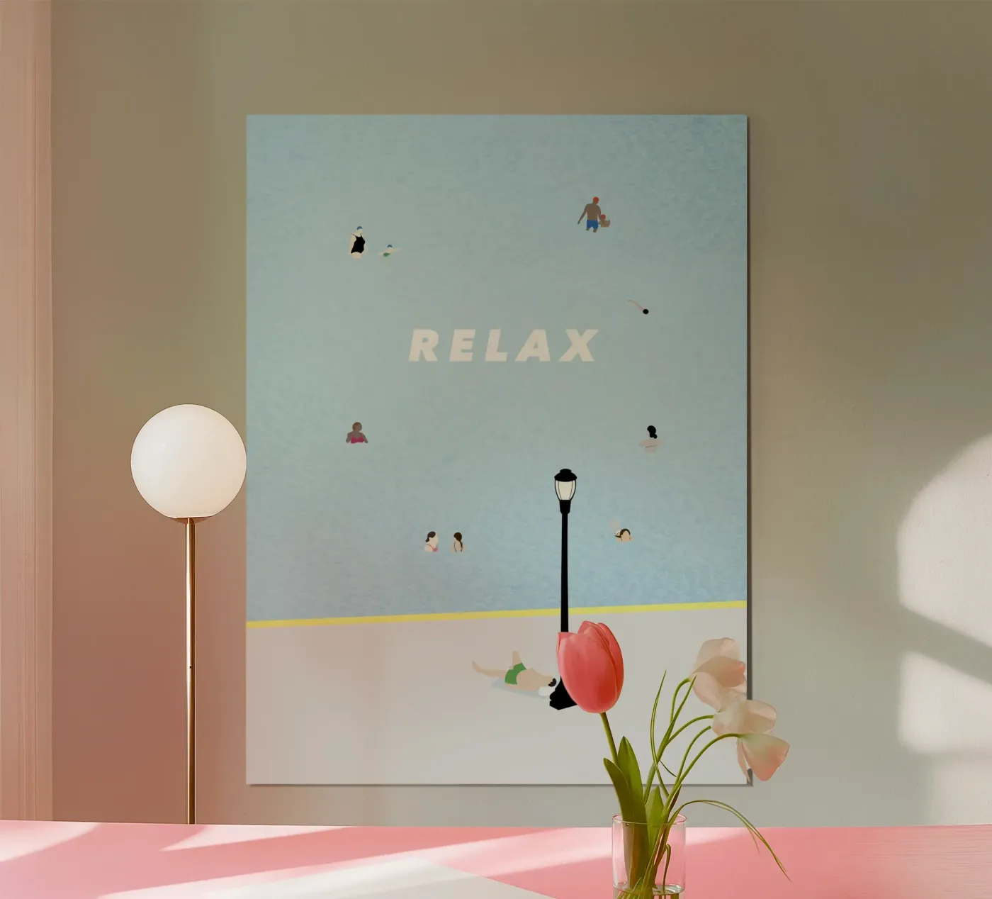 RELAX - SUMMER POOL poster da natural neutral