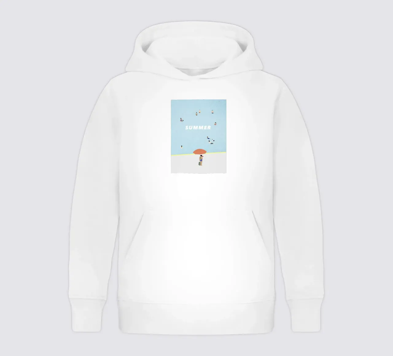 SUMMER POOL felpa bambino con cappuccio da natural neutral