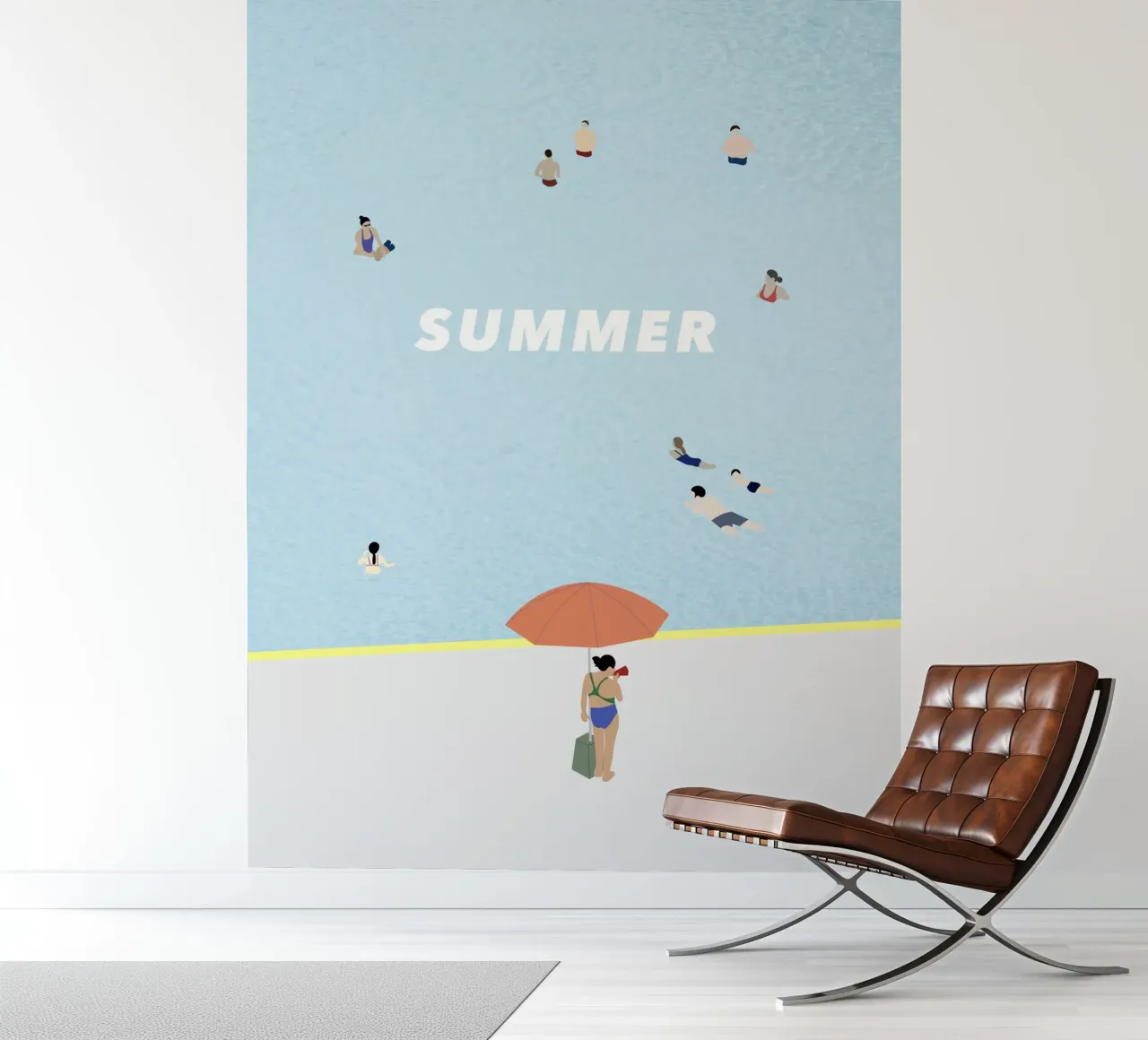 SUMMER POOL fotobehang van natural neutral