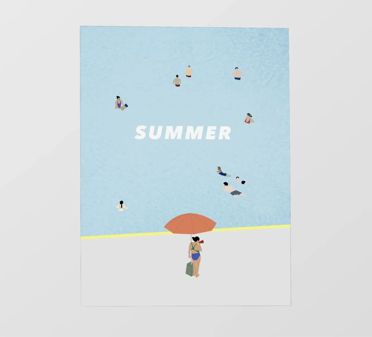 SUMMER POOL fotobehang van natural neutral