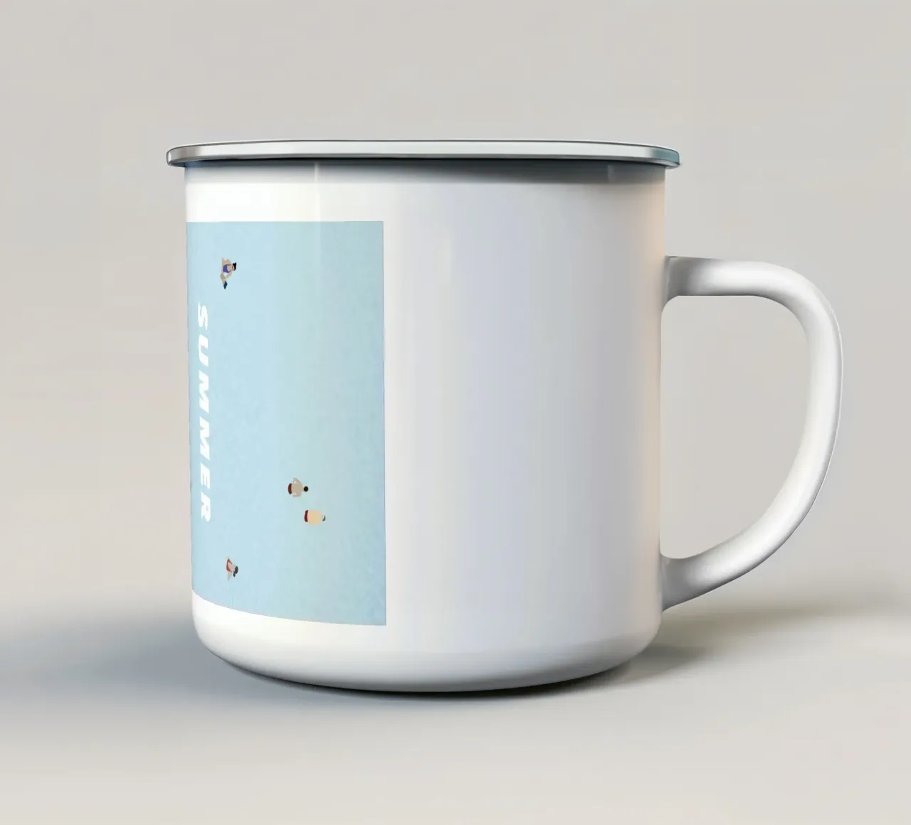 SUMMER POOL tazza in smalto da natural neutral