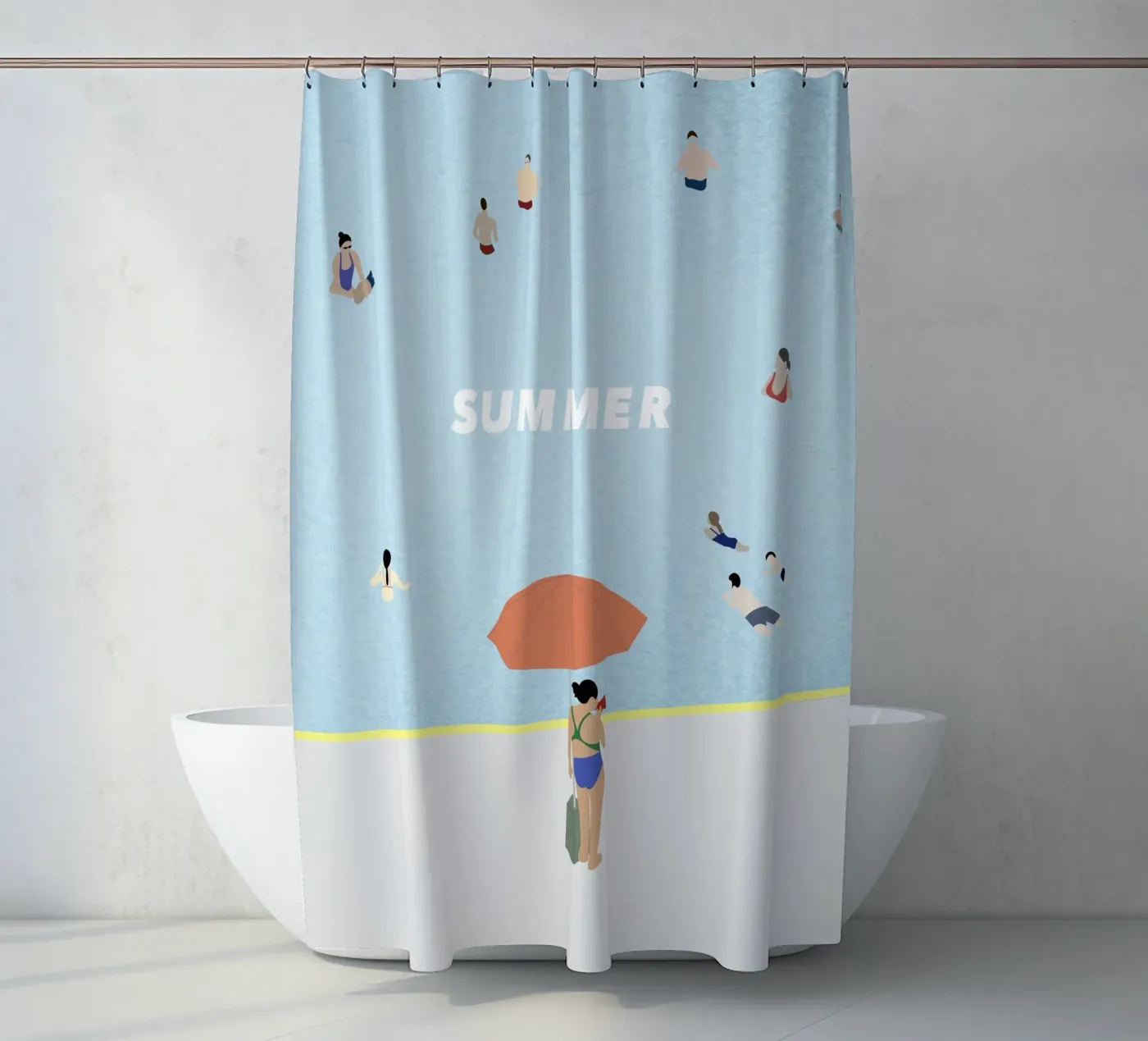 SUMMER POOL Duschvorhang von natural neutral