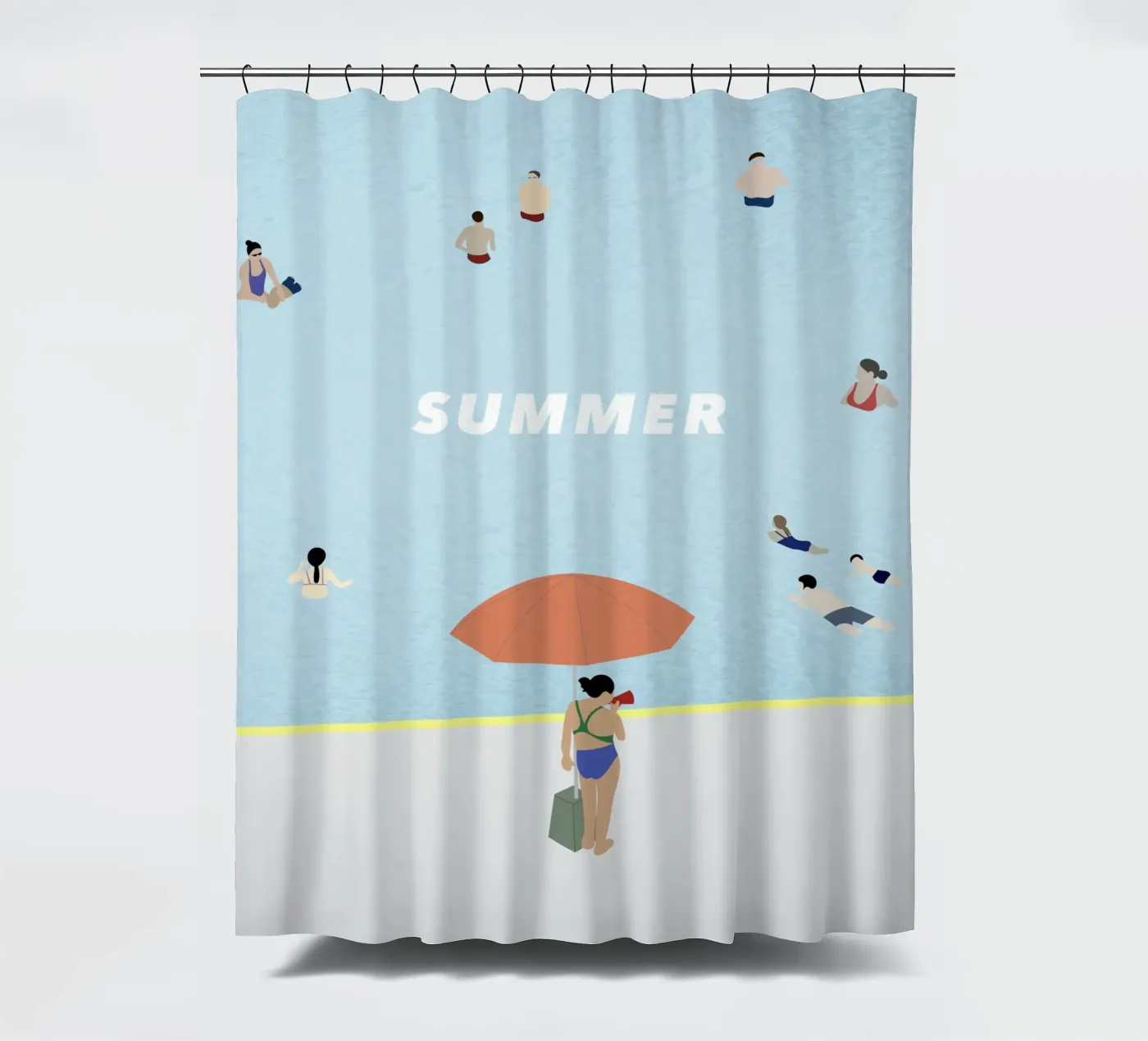 SUMMER POOL Duschvorhang von natural neutral