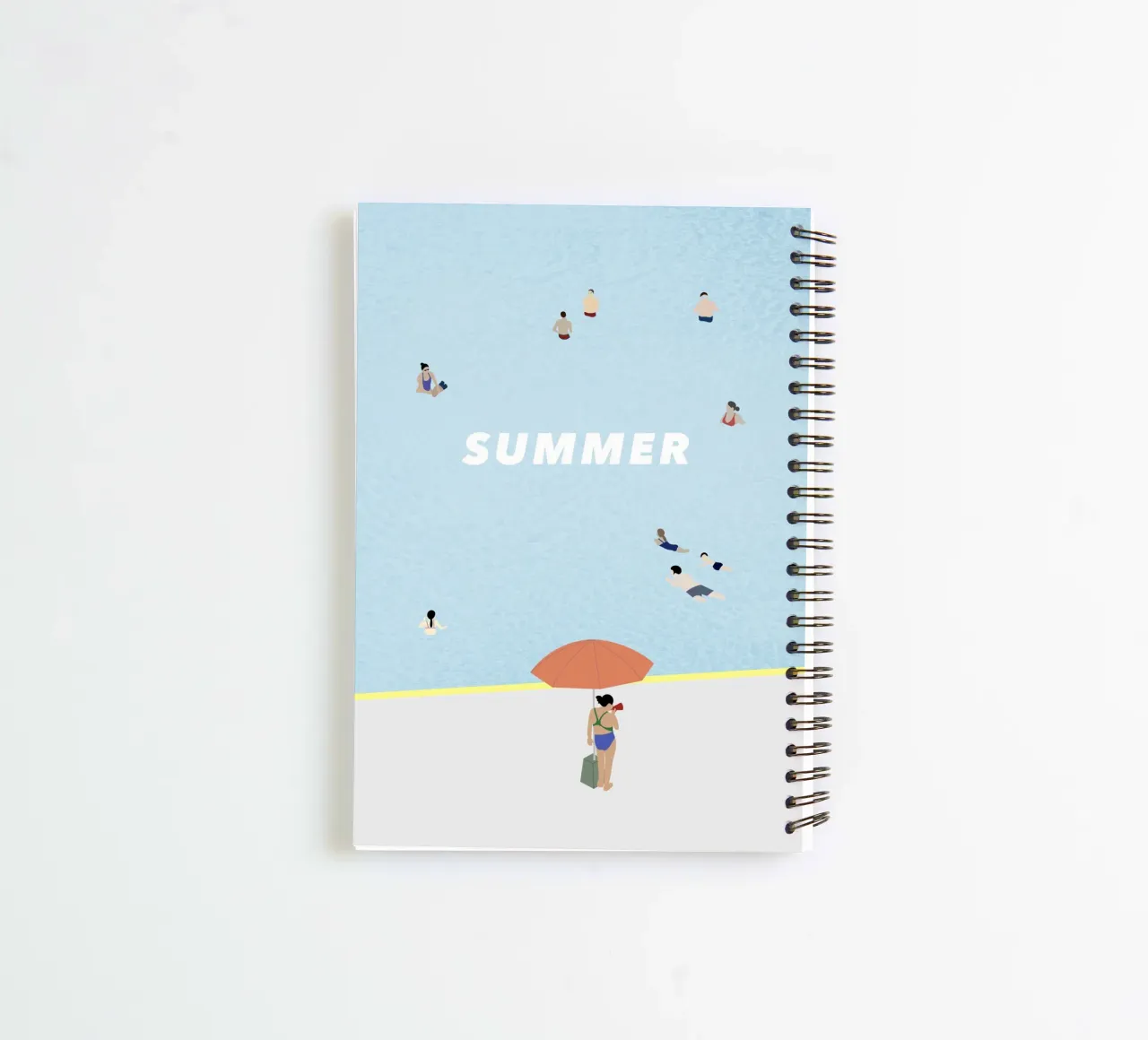 SUMMER POOL spiral notebook by natural neutral