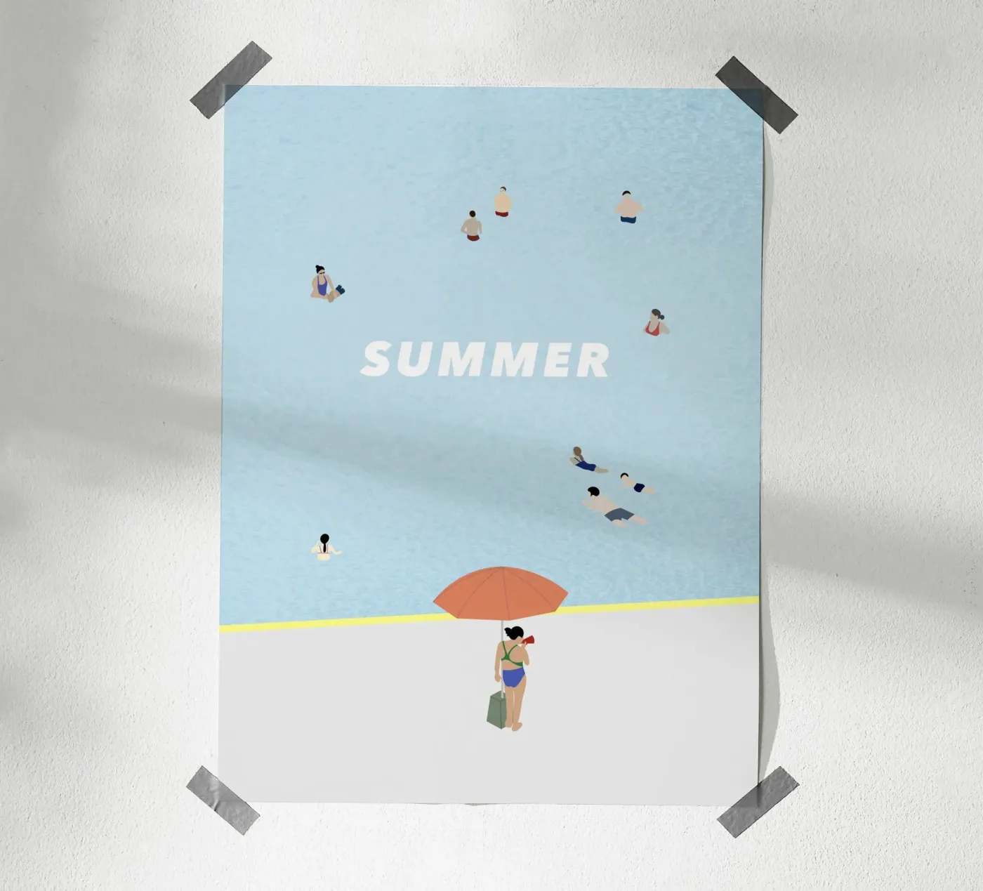 SUMMER POOL poster de natural neutral