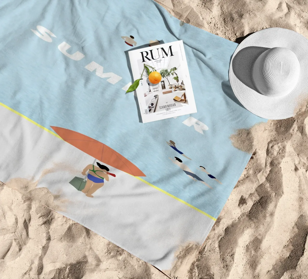 SUMMER POOL telo mare da natural neutral