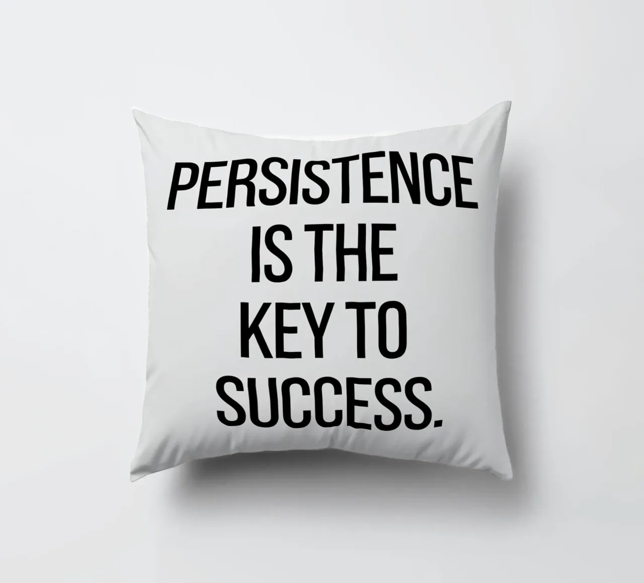 La perseveranza è la chiave del successo cuscino da logic