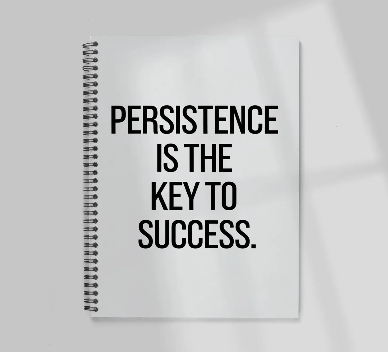 Persistence is the key to success spiral notebook by logic