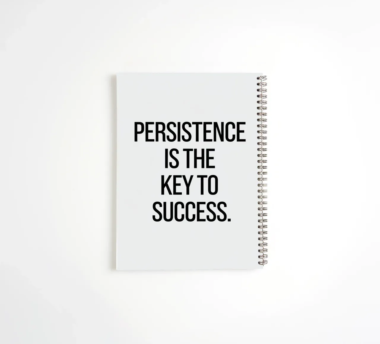 Persistence is the key to success spiral notebook by logic