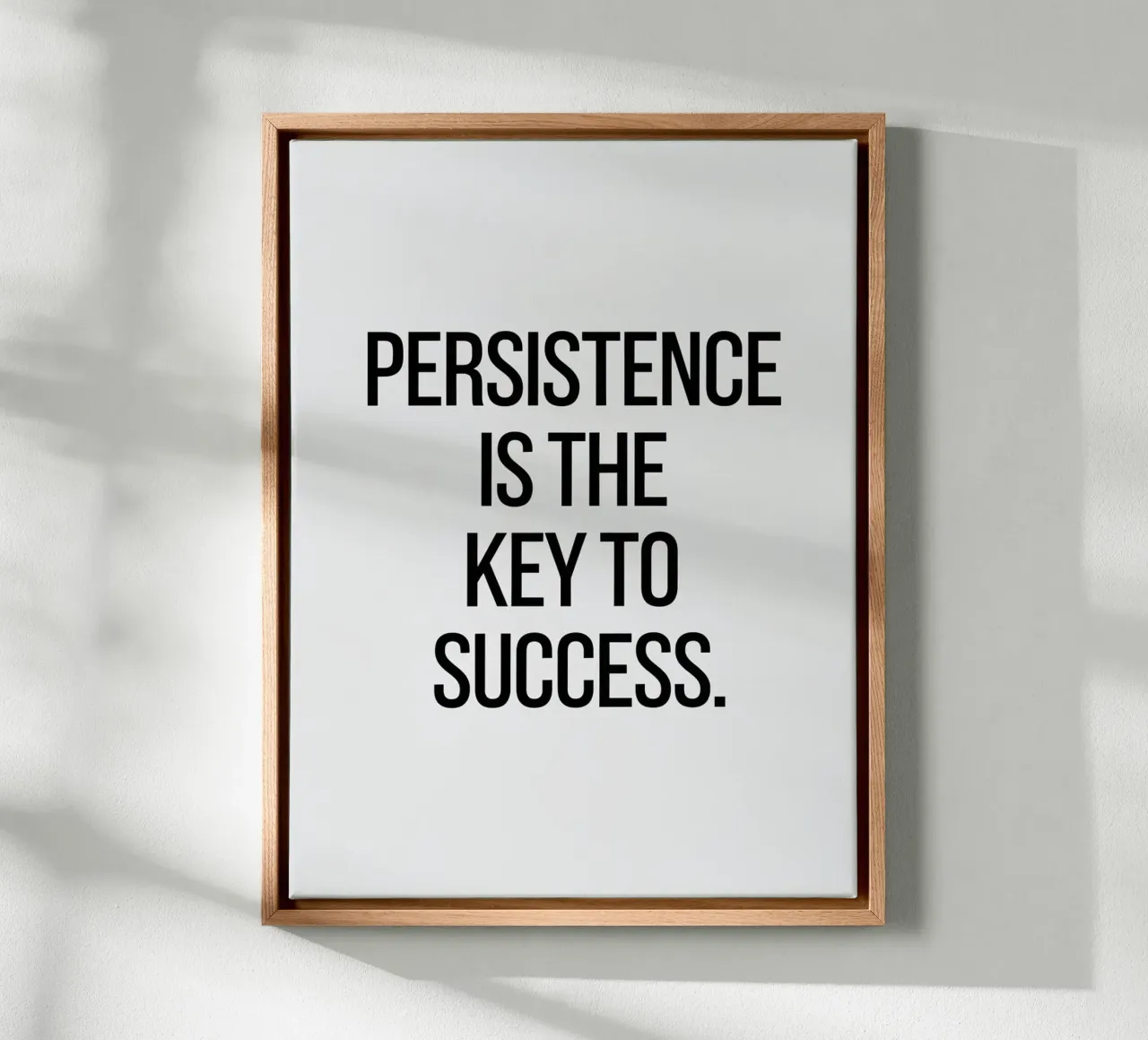 Persistence is the key to success canvas by logic