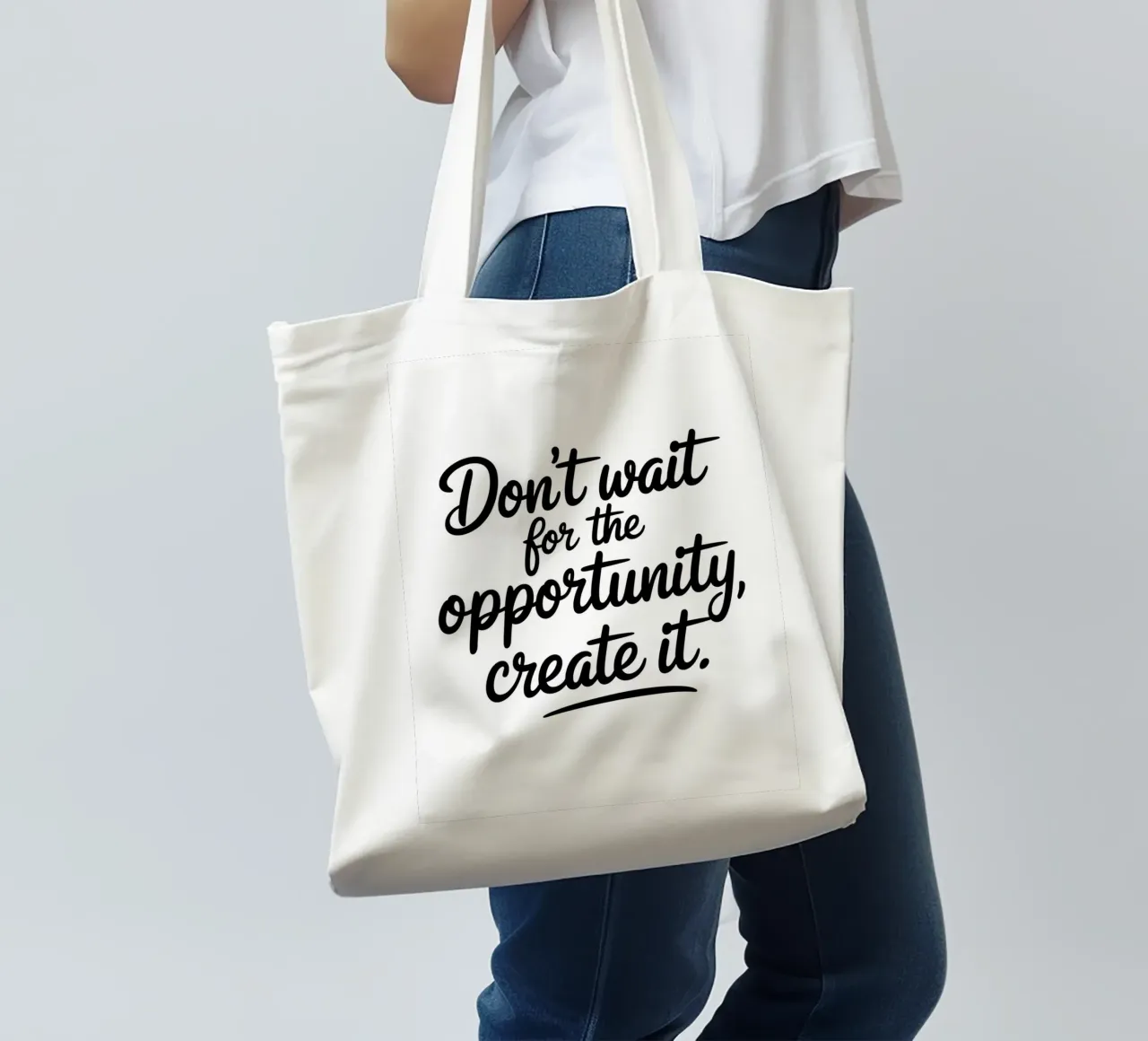 non aspettare borsa in juta da logic