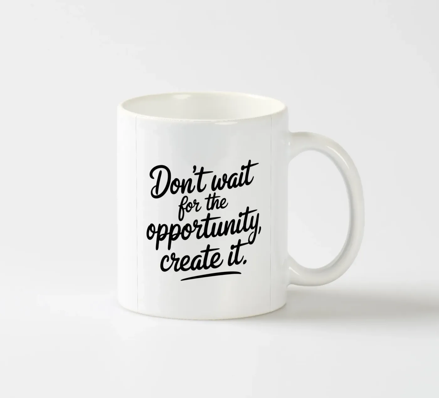 don't wait ceramic mug by logic