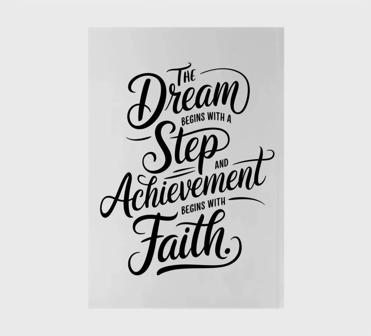 The Dream Begins with a Step notebook by logic