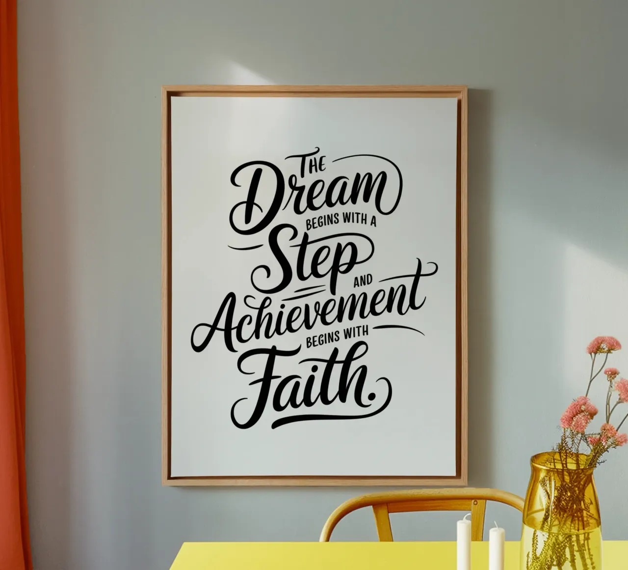 The Dream Begins with a Step canvas by logic