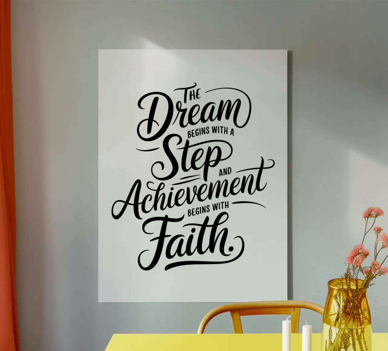 The Dream Begins with a Step canvas by logic