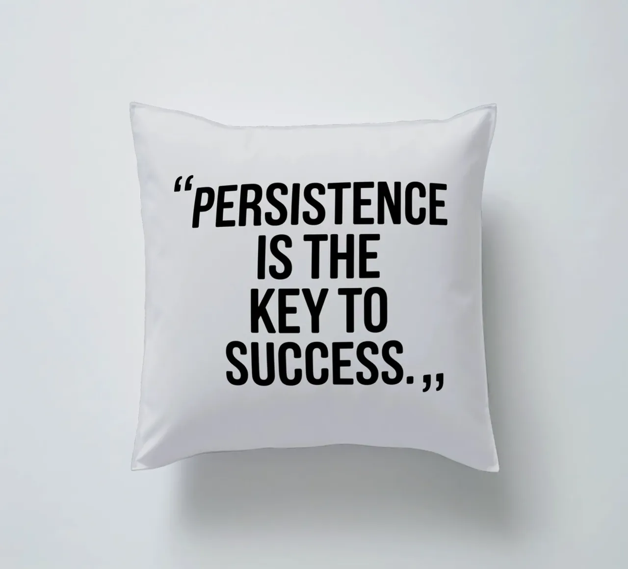 PERSISTENCE IS THE KEY TO SUCCESS. decorative cushion by logic
