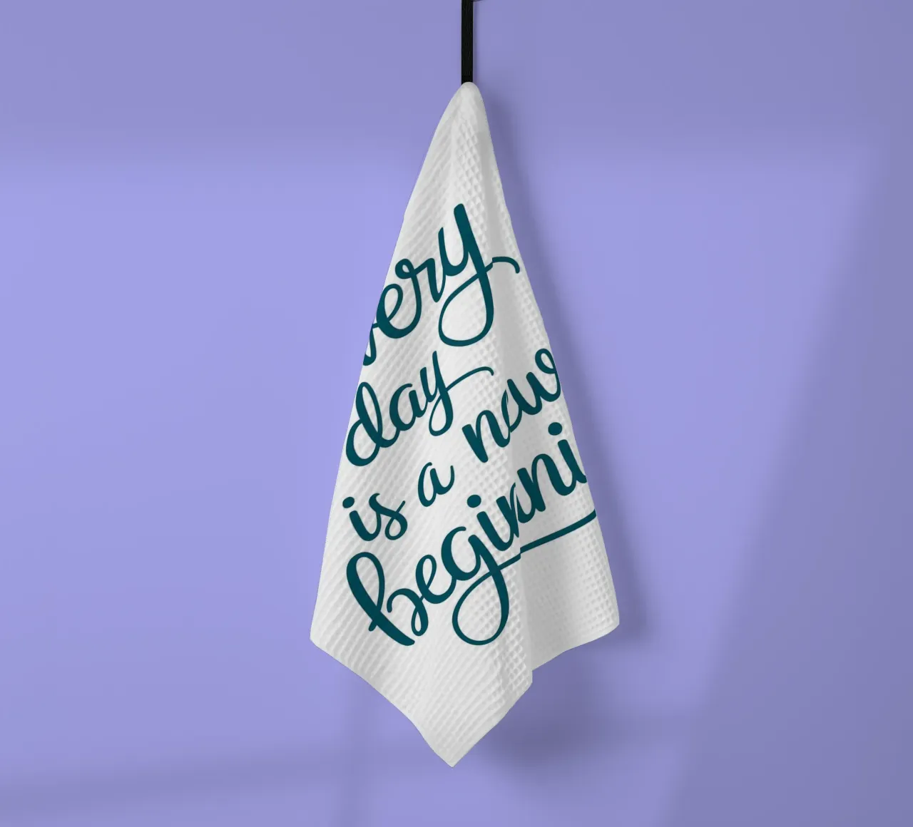 Every day is a new beginning. tea towel by logic