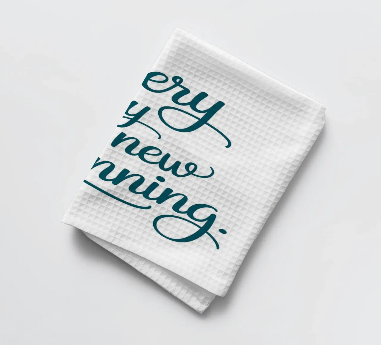 Every day is a new beginning. tea towel by logic
