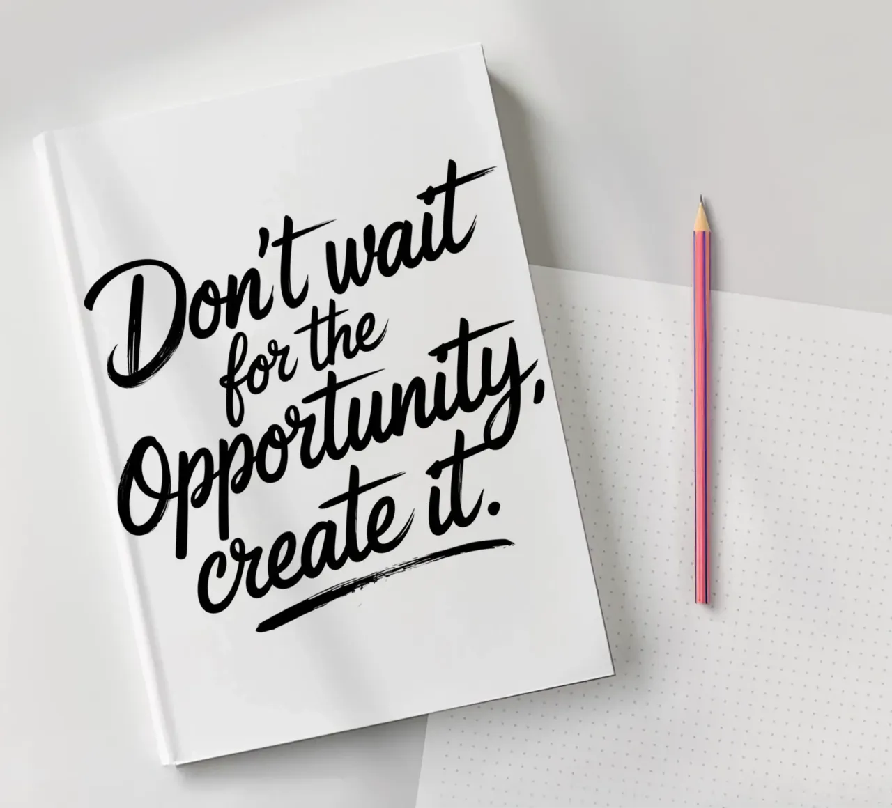 Don't wait for the opportunity, create it. notebook by logic