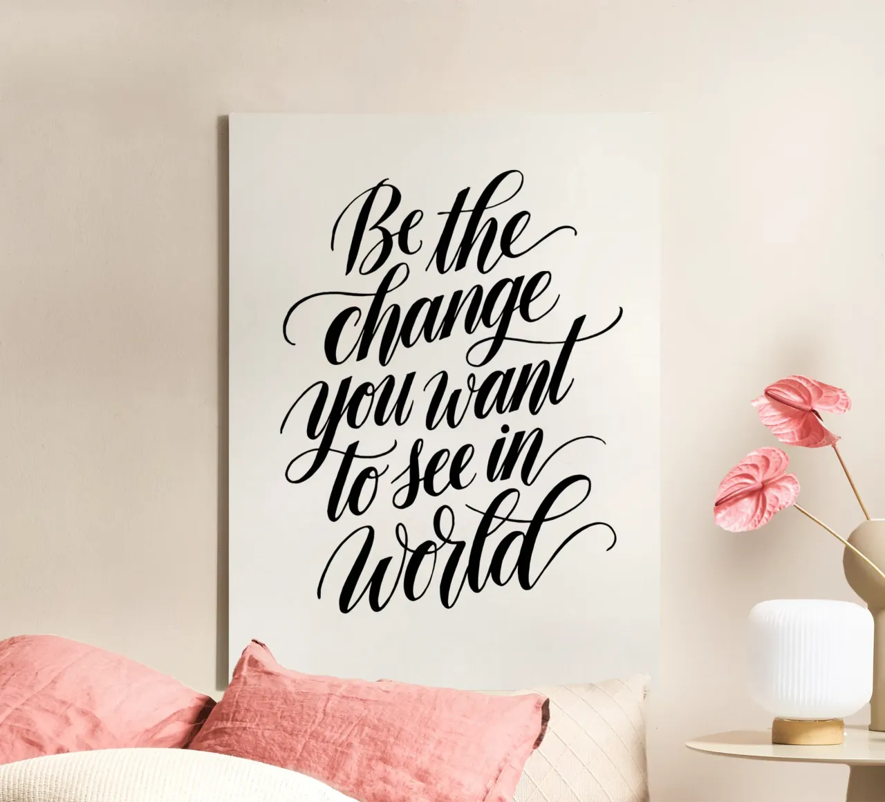 Be the change you want to see in the world. canvas by logic