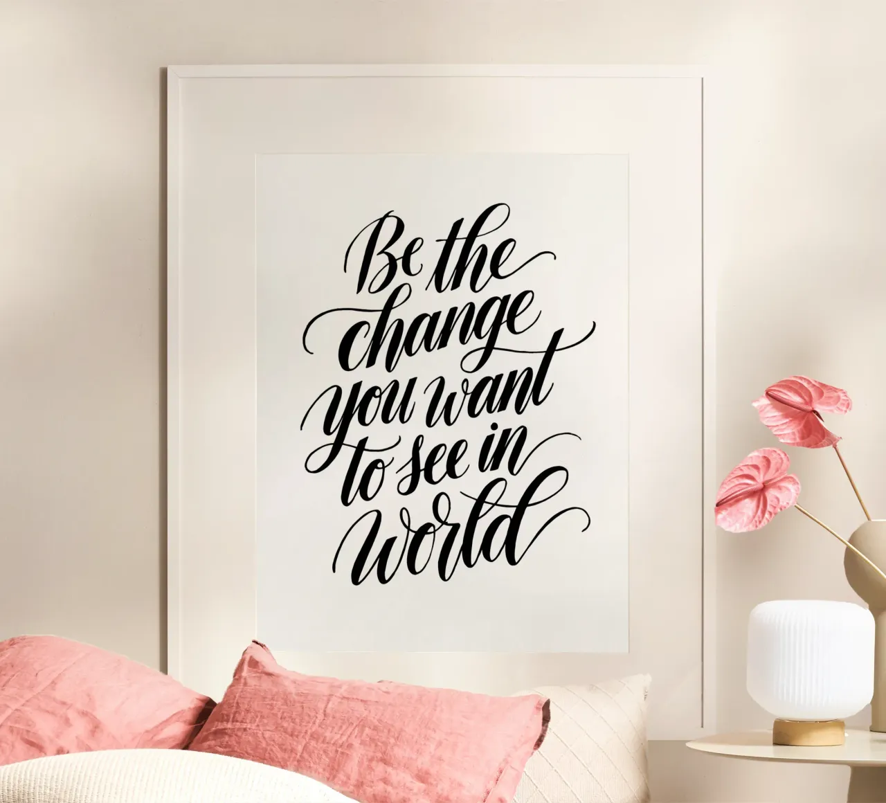 Soyez le changement que vous voulez voir dans le monde. poster de logic