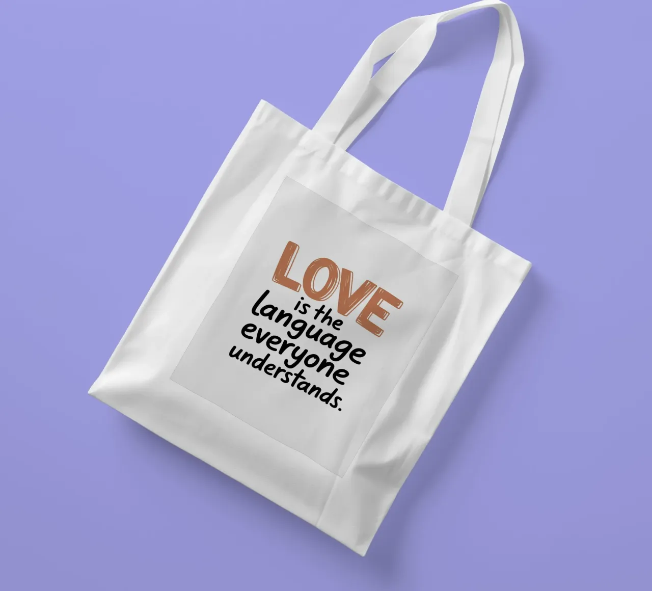 L'amore è la lingua che tutti capiscono borsa in juta da logic