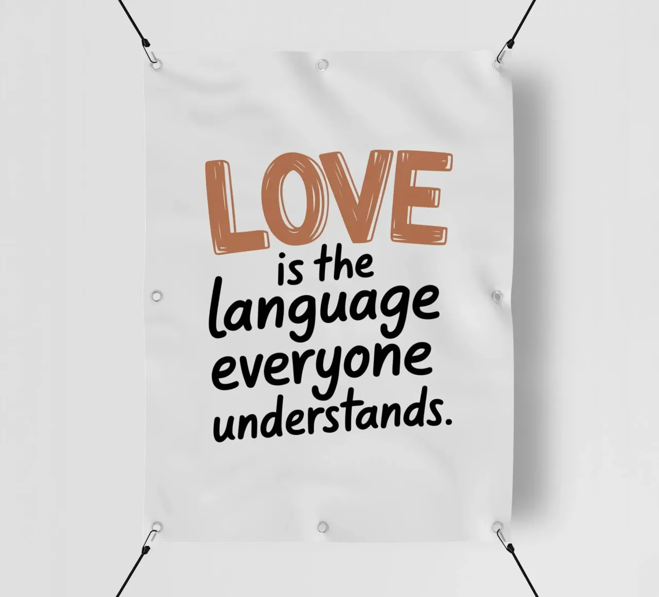 L'amore è la lingua che tutti capiscono telo in pvc da logic