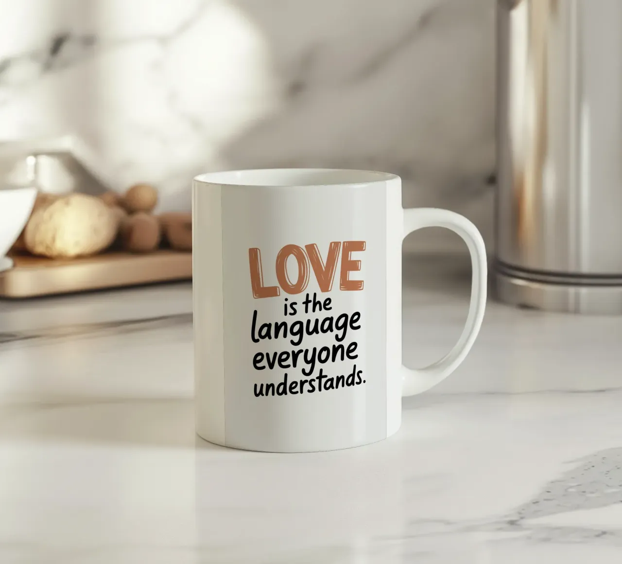 L'amore è la lingua che tutti capiscono tazza in ceramica da logic