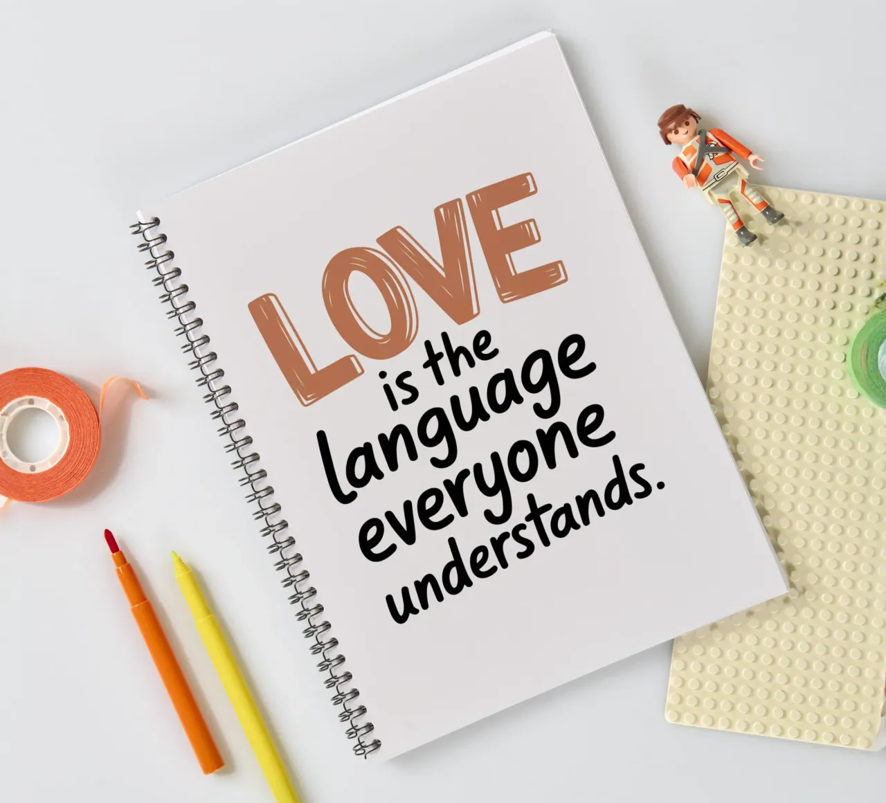 Love is the language everyone understands spiral notebook by logic
