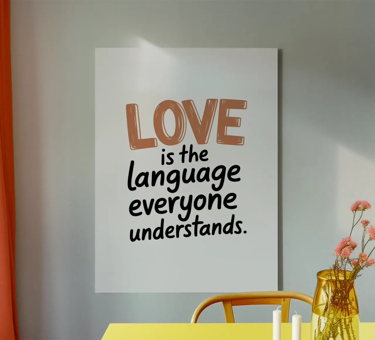 Love is the language everyone understands canvas by logic
