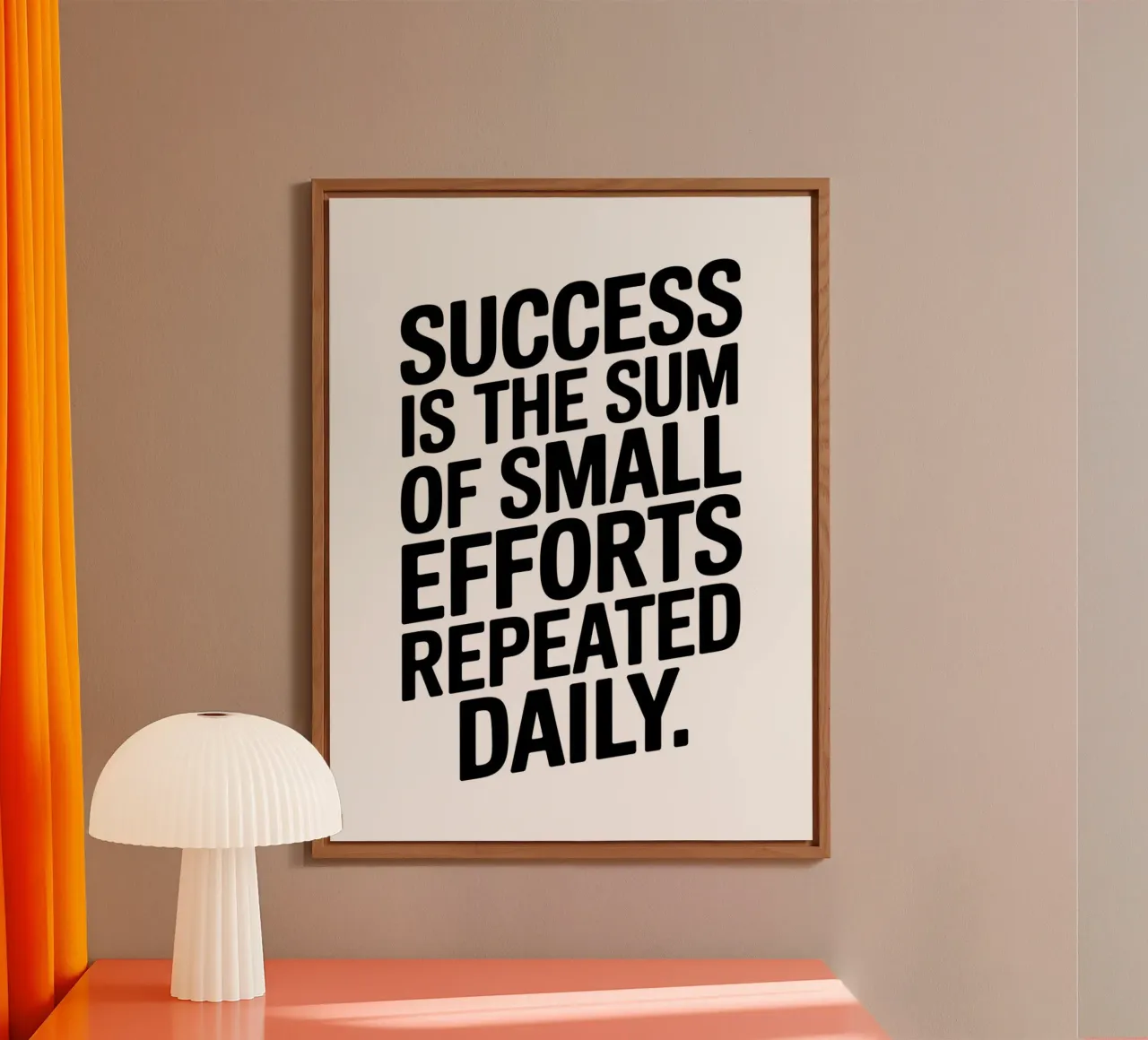 Success is the sum of small efforts repeated daily. alu-dibond by logic