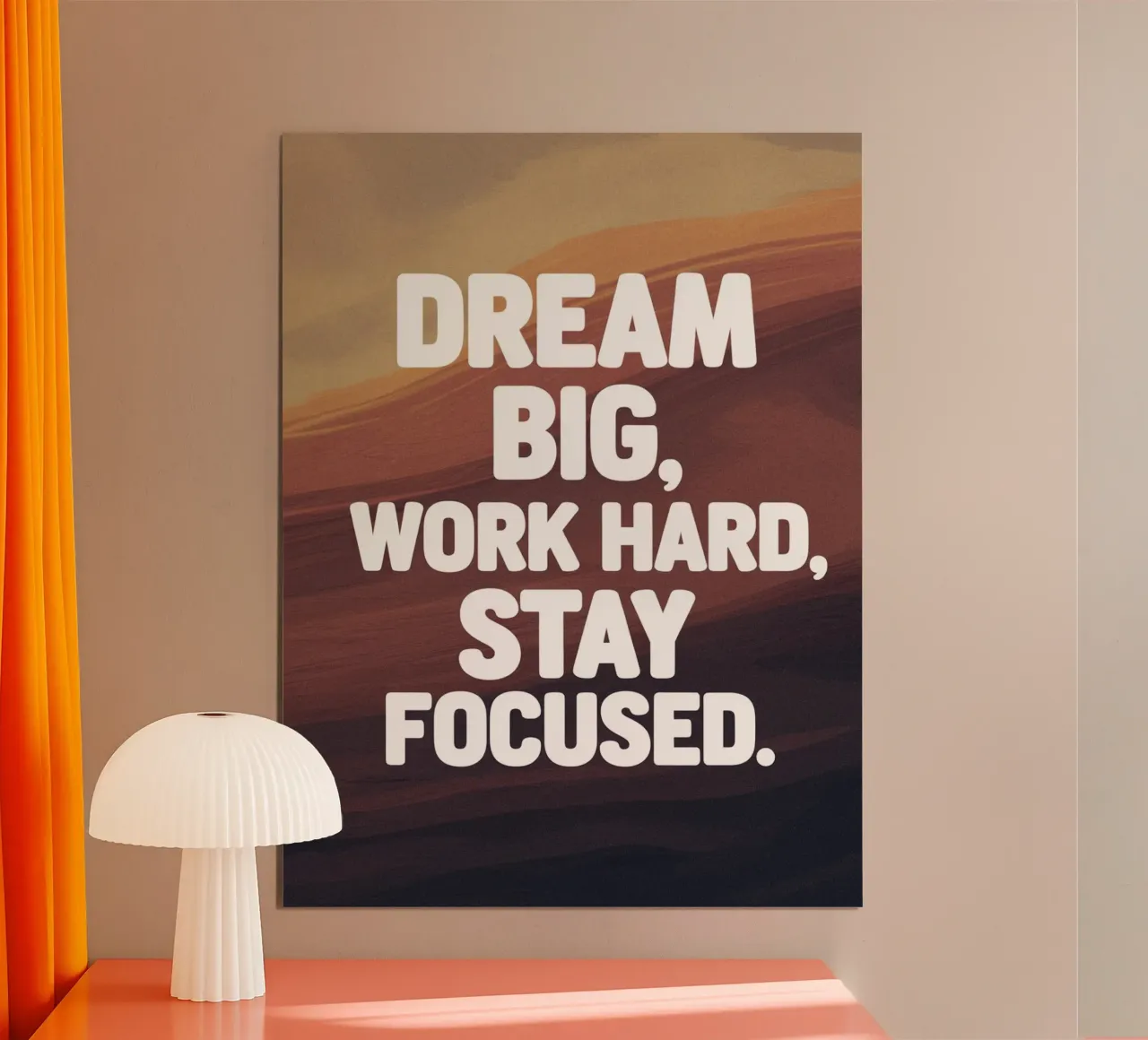 Droom groot, werk hard, blijf gefocust hahnemühle van logic