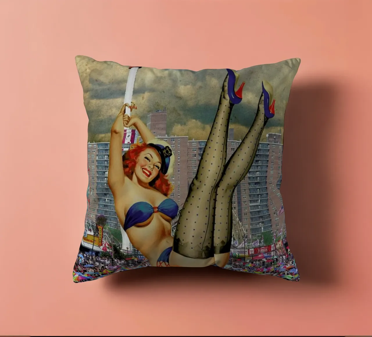 Brooklyn Pinup cuscino da Jason Brueck
