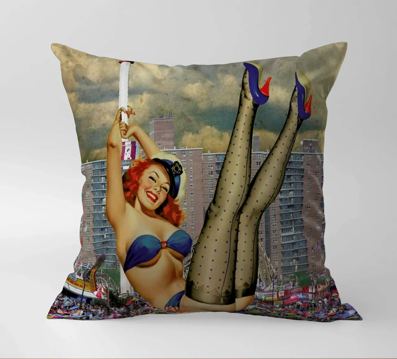 Brooklyn Pinup cuscino da Jason Brueck