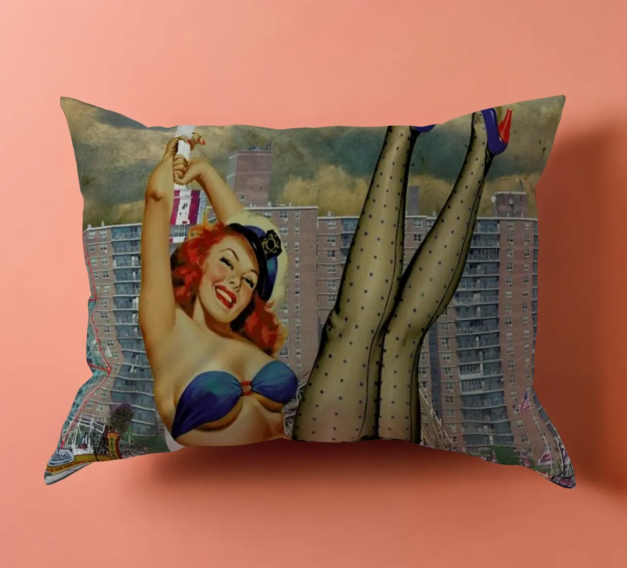 Brooklyn Pinup cuscino da Jason Brueck