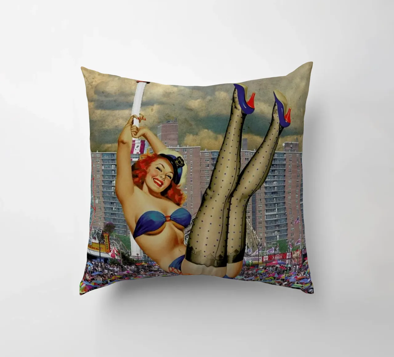 Brooklyn Pinup cuscino da Jason Brueck