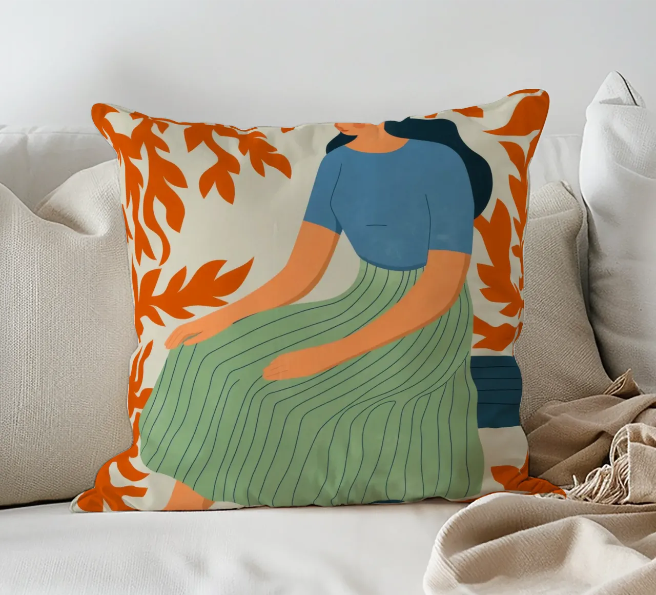 Abstract Rest decorative cushion by Artie Shifa