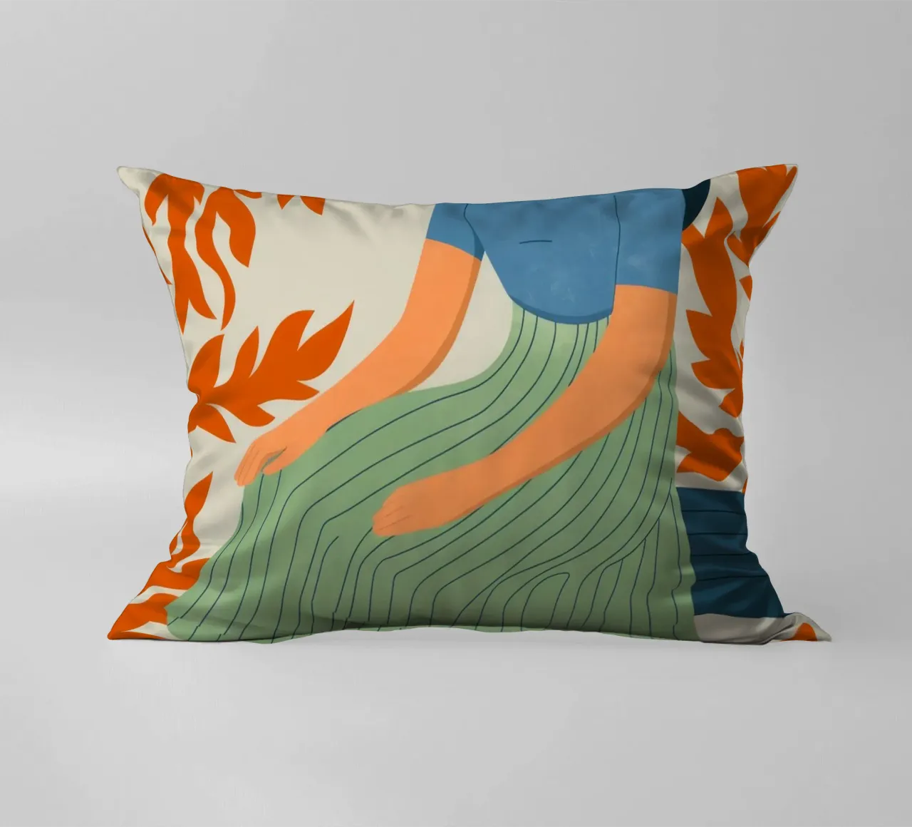 Abstract Rest decorative cushion by Artie Shifa