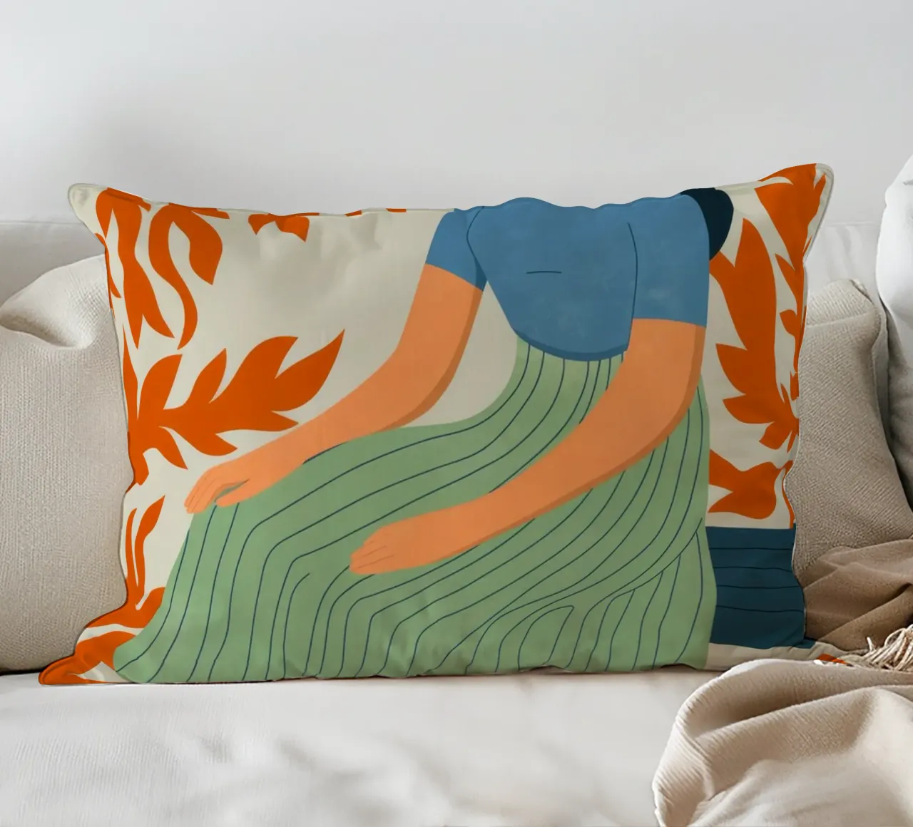 Abstract Rest decorative cushion by Artie Shifa