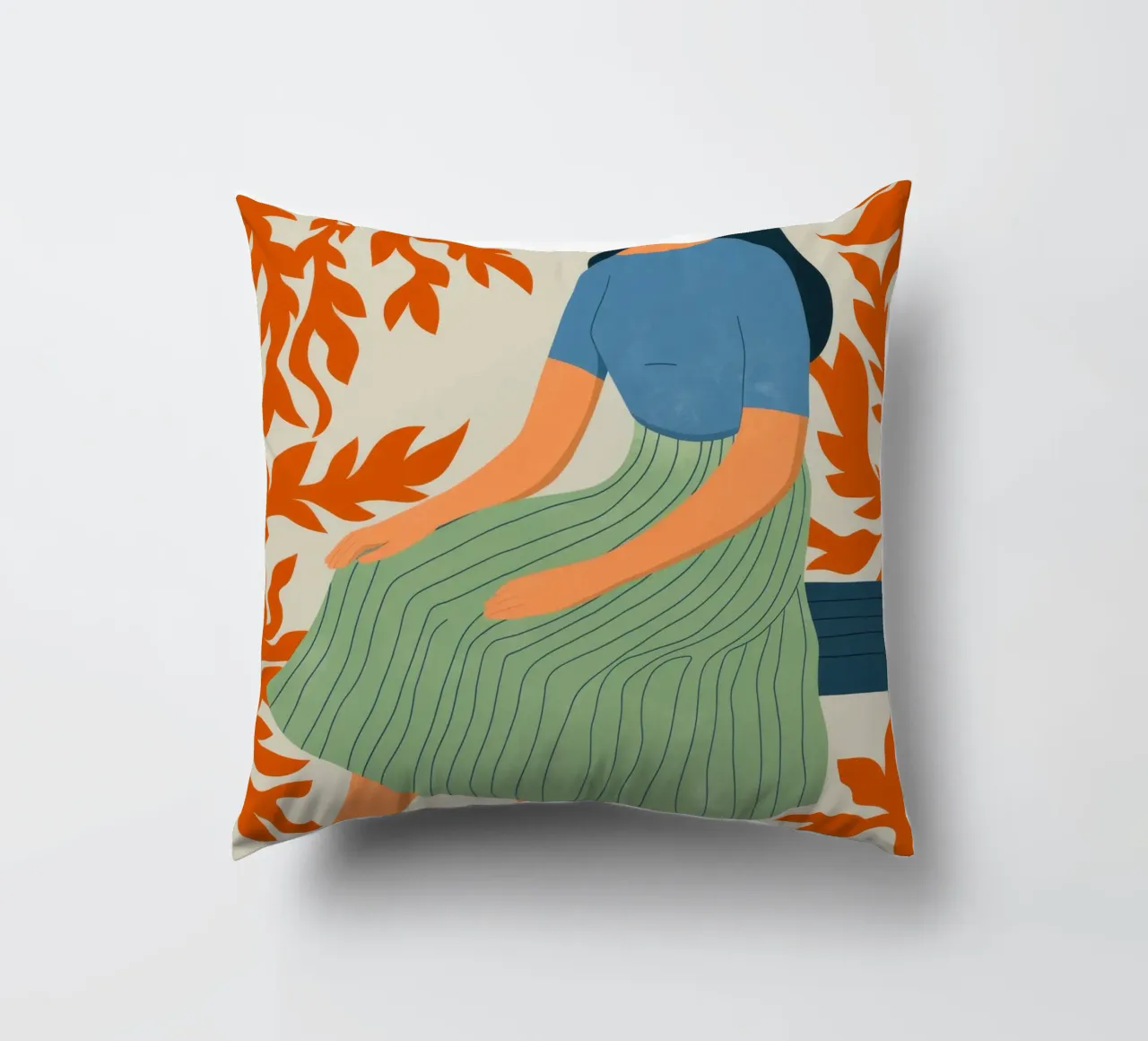 Abstract Rest decorative cushion by Artie Shifa