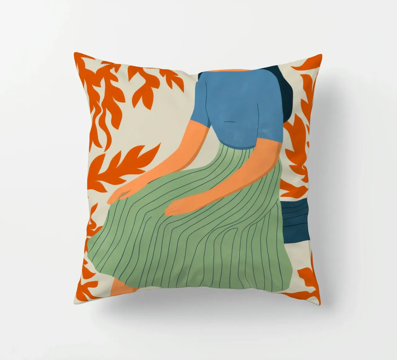 Abstract Rest decorative cushion by Artie Shifa