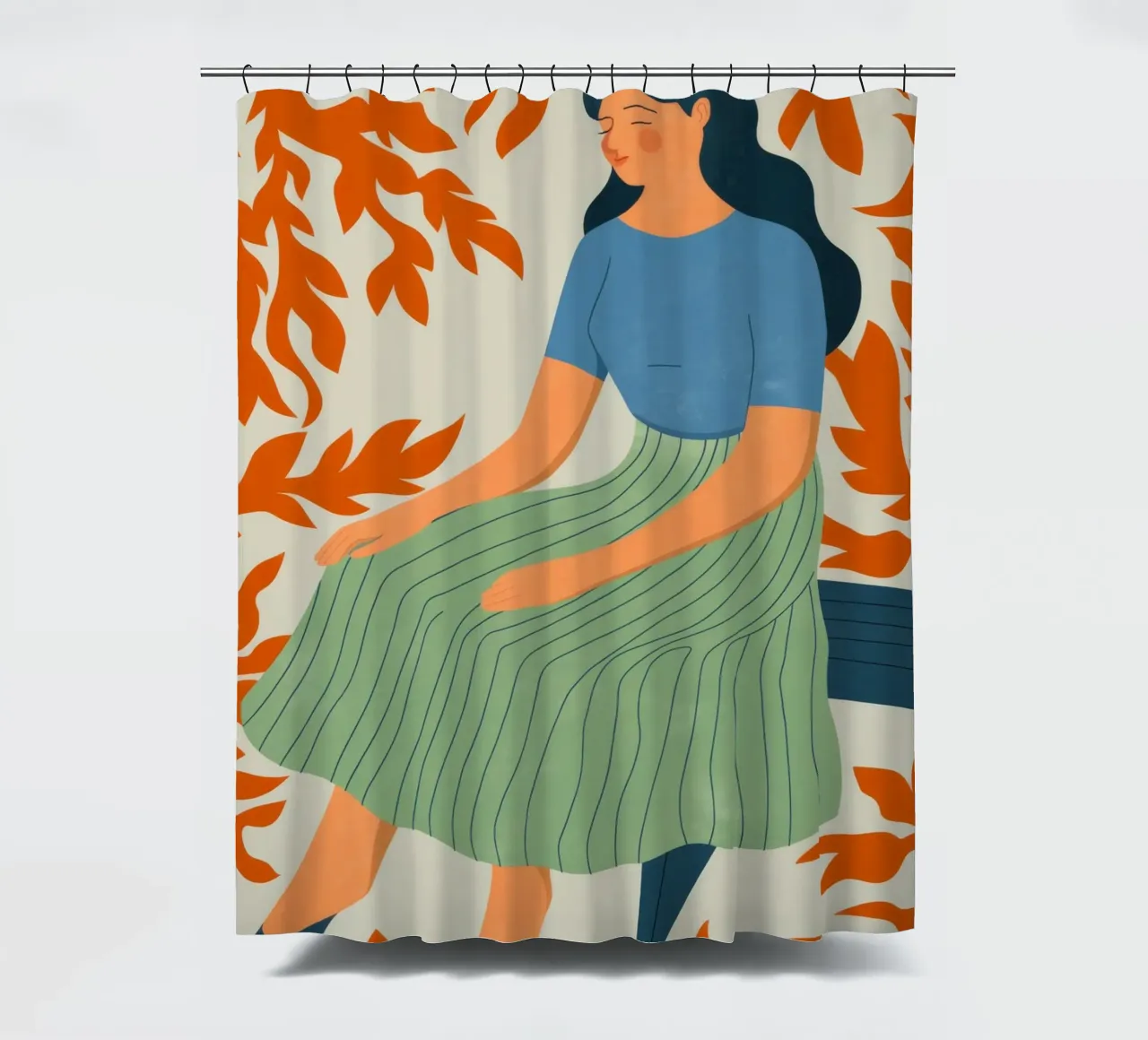 Abstracte rust douchegordijn van Artie Shifa