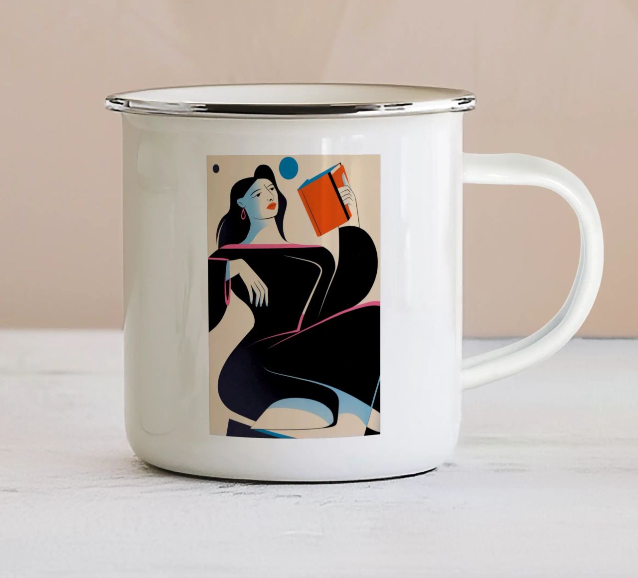 Momenti di riflessione tazza in smalto da Artie Shifa