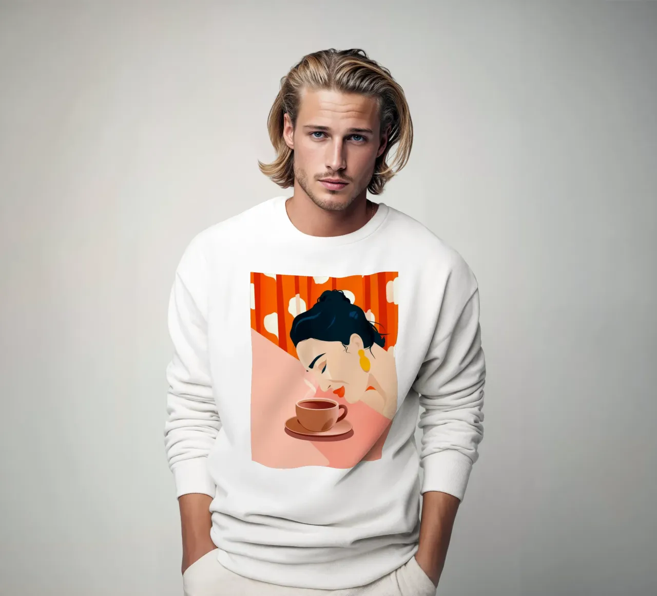 Moment des warmen Kaffees Sweatshirt von Artie Shifa