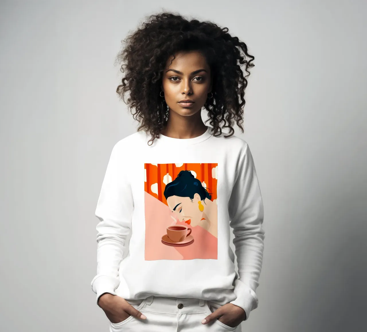Moment des warmen Kaffees Sweatshirt von Artie Shifa