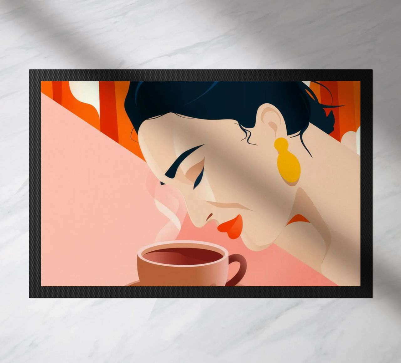 Momento caffè caldo zerbino da Artie Shifa