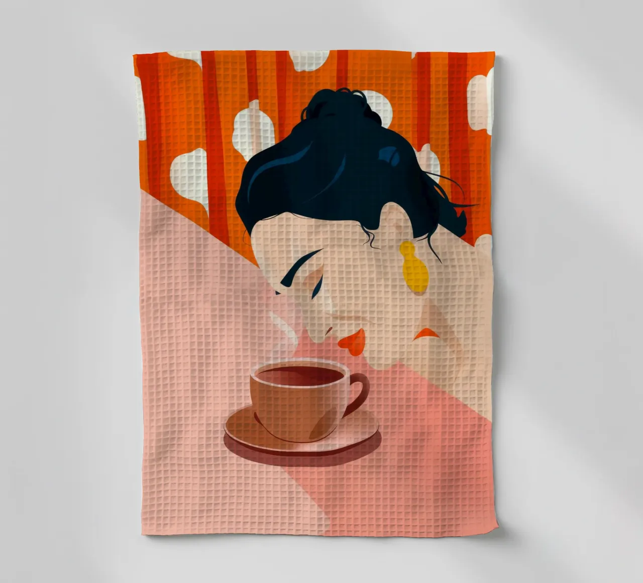Momento caffè caldo canovaccio da cucina da Artie Shifa
